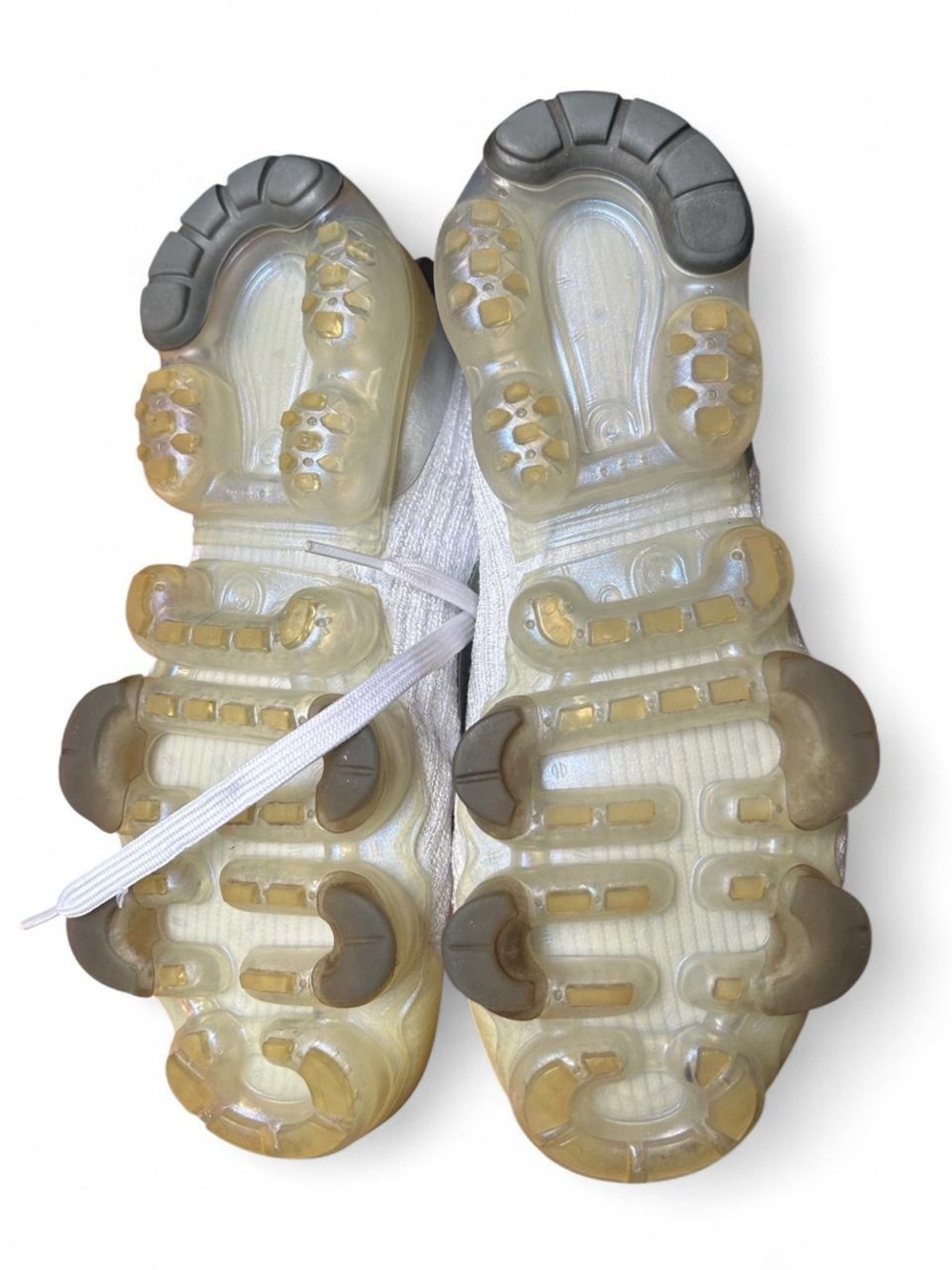 Nike Air VaporMax Flyknit 3 White Silver Running Sneakers Gym Futuristic Bubble - Picture 6 of 6